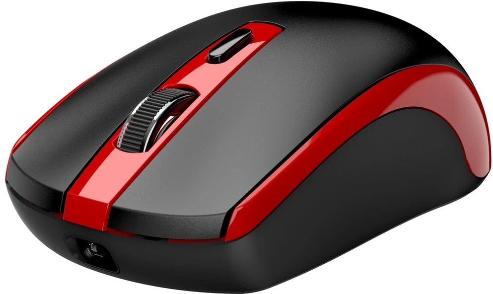 Genius ECO-8150 Bevielė pelė, juoda-raudona, 1200DPI