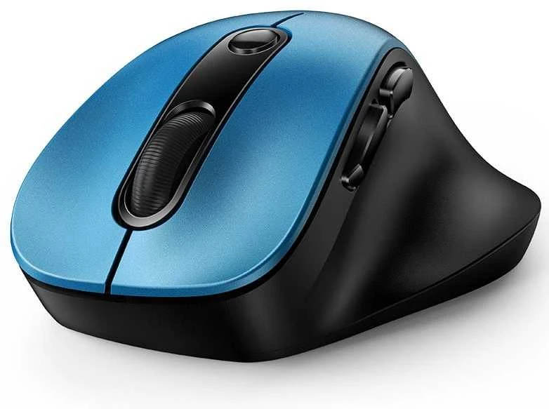 Genius Ergo 9000S Bevielė pelė, juoda-mėlyna, 2400DPI