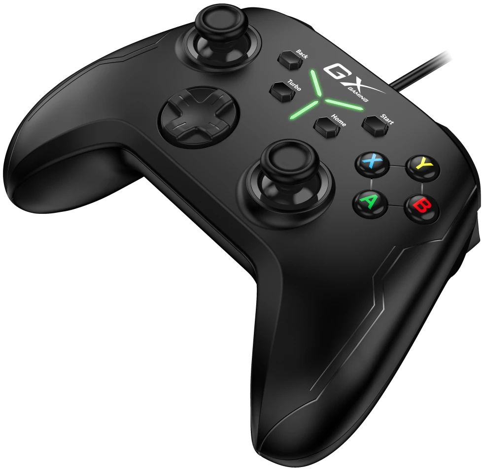 Gamepad Genius GX Gaming MaxFire GX-21UV, 18przycisk, USB/PS3/PS4, juoda