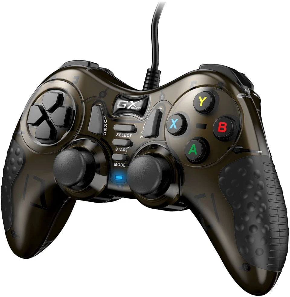 Gamepad Genius GX Gaming GX-19UV, 19przycisk, USB, juoda-ruda