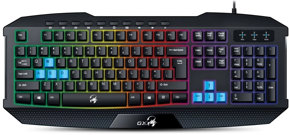 Genius GX GAMING Scorpion K215 klaviatūra su laidu (USB) CZ/SK, juoda