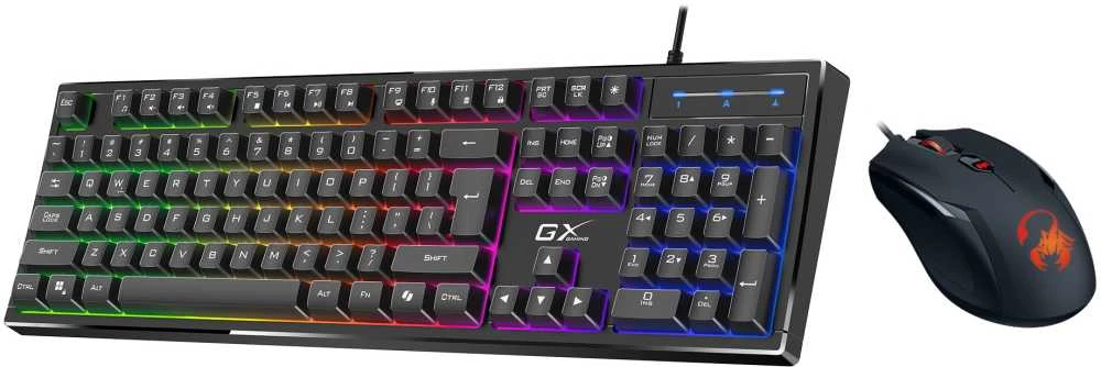 Klaviatūra Genius GX GAMING Scorpion KM-GX6 Rinkinys klawiatur su laidu (USB) CZ/SK, juoda do gry