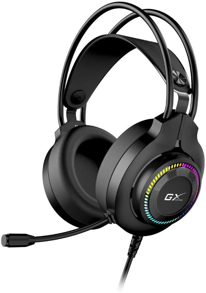 Genius GX GAMING HS-GX580U ausinės su mikrofonu, juoda, ausinės, 50 mm garsiakalbiai typ USB