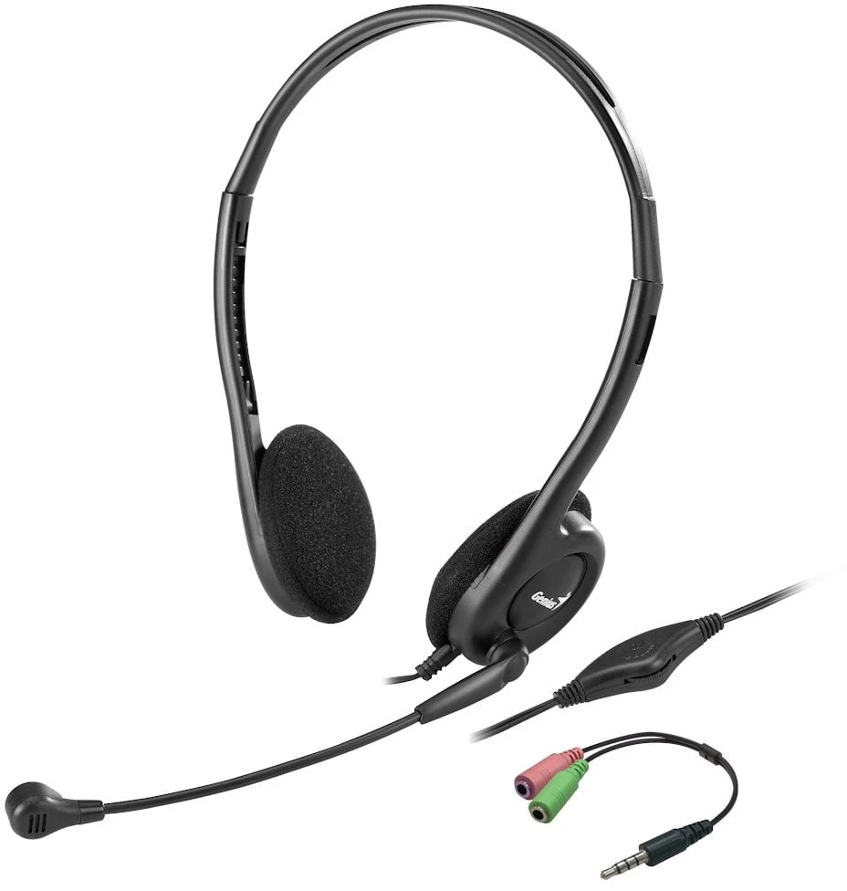 Genius HS-200C ausinės su mikrofonu ir prijungimo adapteriu
