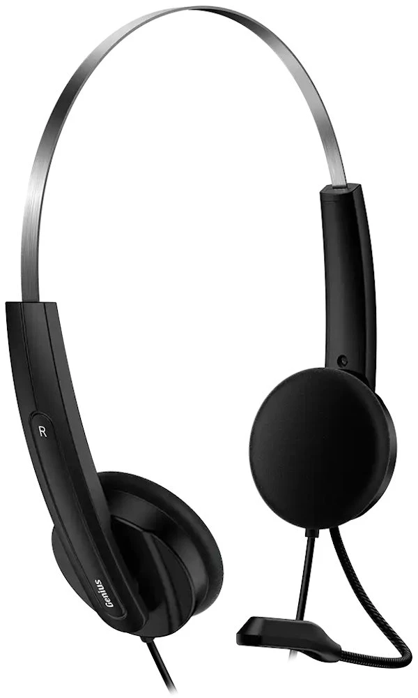 Genius HS-220U AI ausinės su mikrofonu, przewodowa, juoda, 2.0, Na głowę, USB