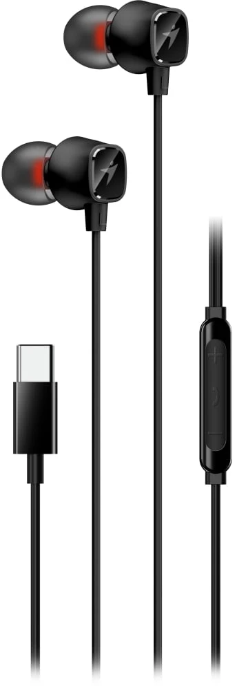 Genius HS-M368 ausinės su mikrofonu, juoda, Įstatomos į ausis (į ausis įkišamos tipo) ausinės, USB Type-C