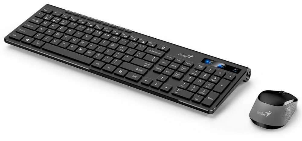 Genius SlimStar 8230 COPILOT Rinkinys Klaviatūra su pele belaidė CZ/SK, juoda