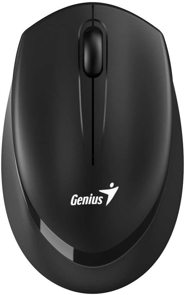 Pelė Genius Pelė NX-7009, 1200DPI, 2.4 [GHz], optinė, 3kl., belaidė, juoda, 1 vnt AA, Mėlyna-Eye sensor, symetryczna