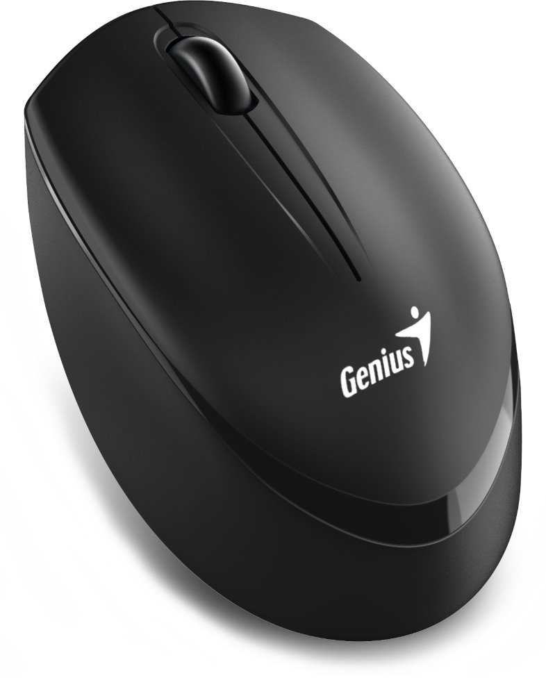 Pelė Genius Pelė NX-7009, 1200DPI, 2.4 [GHz], optinė, 3kl., belaidė, juoda, 1 vnt AA, Mėlyna-Eye sensor, symetryczna