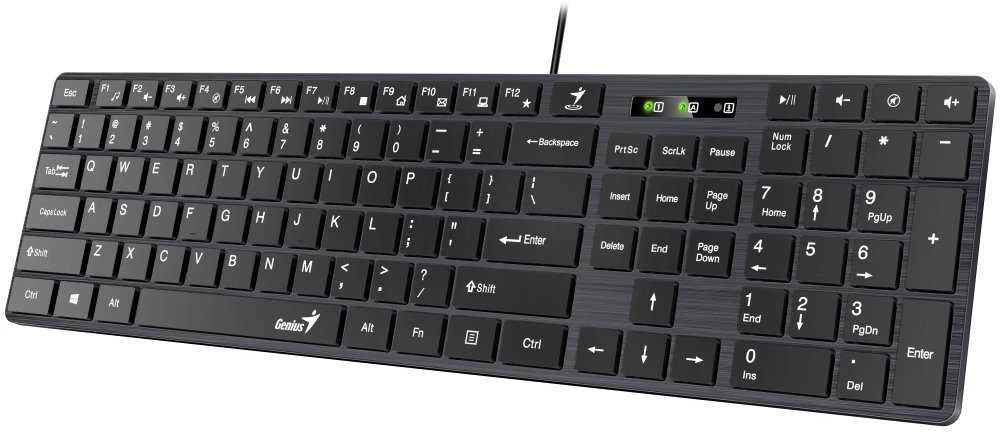 Genius SlimStar 126 COPILOT klaviatūra su laidu (USB) CZ/SK, juoda
