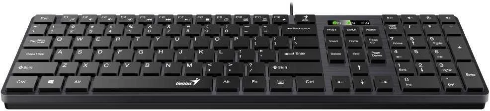 Genius SlimStar 126 COPILOT klaviatūra su laidu (USB) CZ/SK, juoda