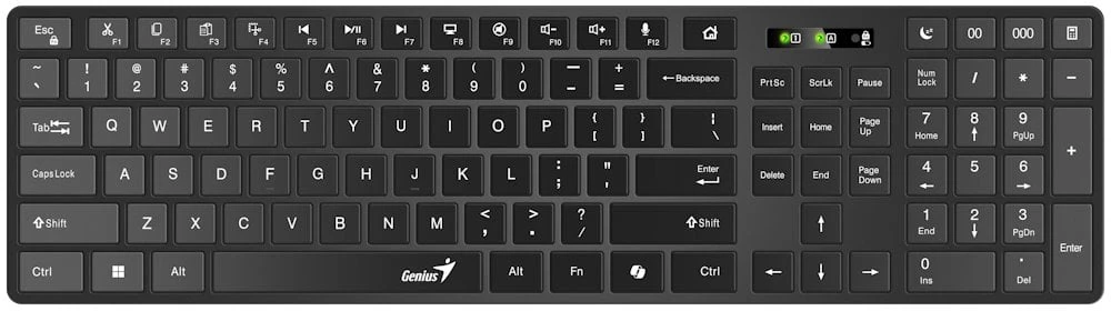 Genius Slimstar 7250BT belaidė klaviatūra CZ/SK, juoda