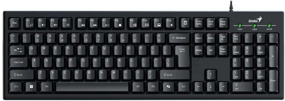 Genius Smart KB-100 COPILOT klaviatūra su laidu (USB) CZ/SK, juoda