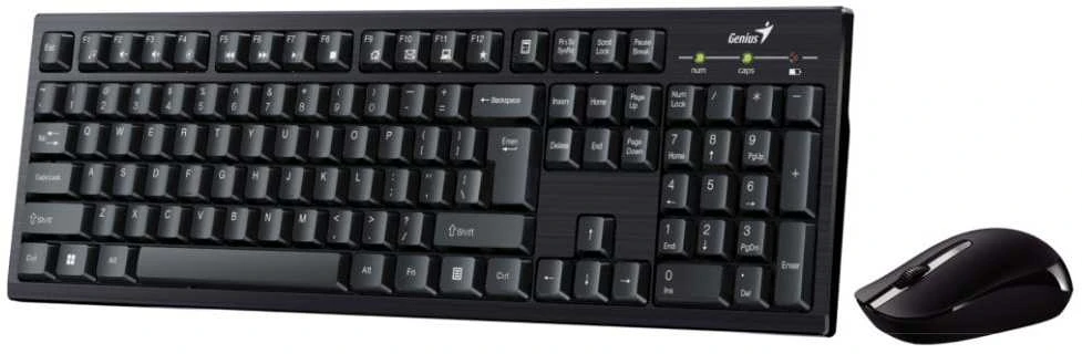 Genius KM-8101 COPILOT komplektas belaidė klaviatūra CZ/SK, juoda su belaidė optinė pelė, 1x AAA, 1x AA, multimedija,