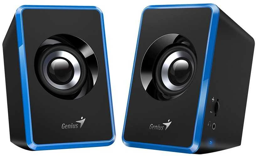Kompiuterio kolonėlės Genius głośniki SP-U125, 2.0, 3W, mėlyna, garsumo valdymas, 3,5 mm jack (USB), 150Hz-20kHz