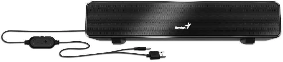 Namų kino sistema KYE 31730024400 Genius garsiakalbis Mini USB SoundBar 100, Immersive Cinema-Style Sound Effect, juodas