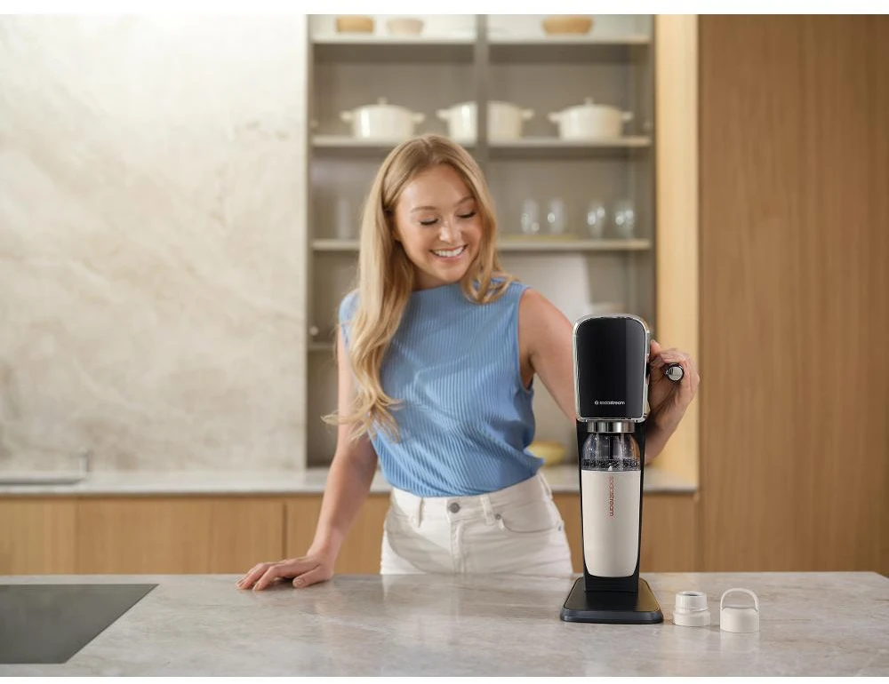 SodaStream Fizz&Go Easy Mix gazuoto vandens gertuvė, smėlio spalvos, 710 ml