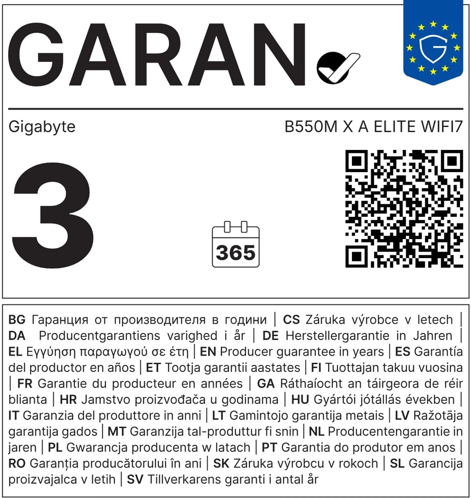Pagrindinė plokštė GIGABYTE B550M X AORUS ELITE WIFI7 AMD B550 AM4 lizdas „micro ATX“