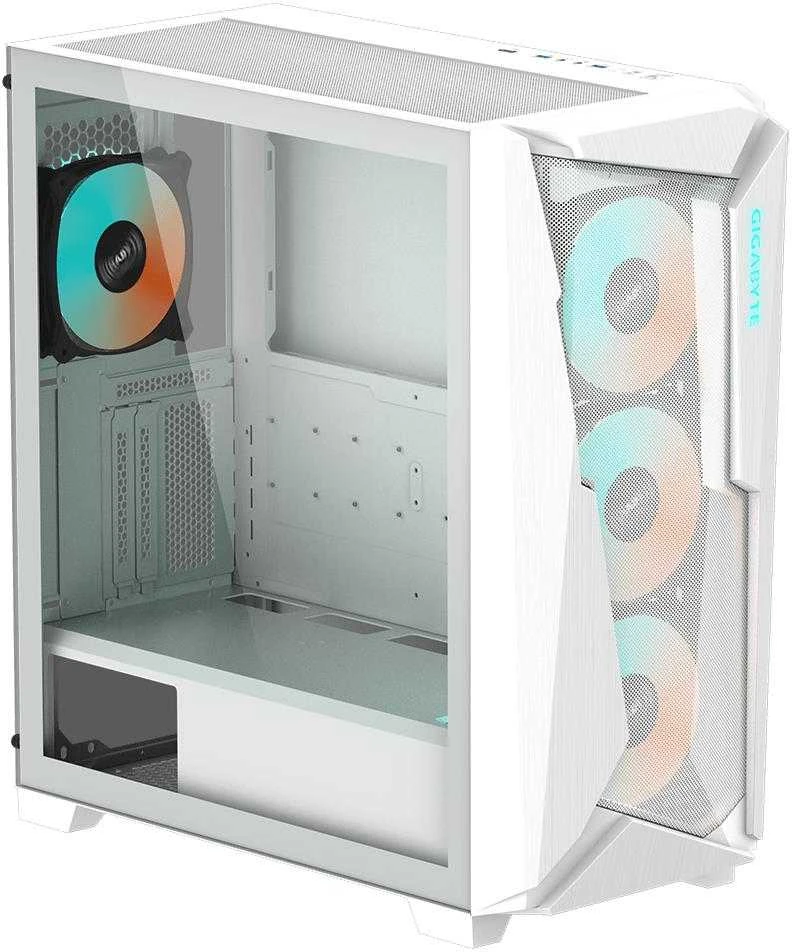 GIGABYTE C301 GW V2, Bokšto tipo korpusas - baltas, Grūdintas stiklas