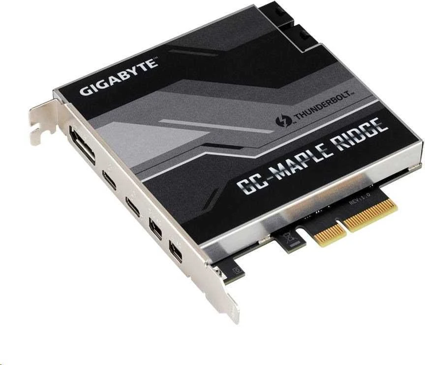 GIGABYTE GC-MAPLE RIDGE, „Intel® Thunderbolt™ 4“ sertifikuota priedo kortelė, C tipo USB, „DisplayPort“