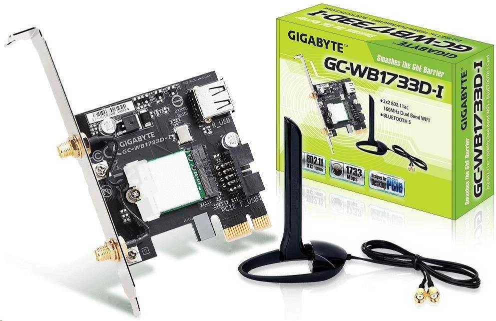Gigabyte GC-WB1733D-I tinklo plokštė WLAN / Bluetooth 1733 Mbit/ai Vidinis