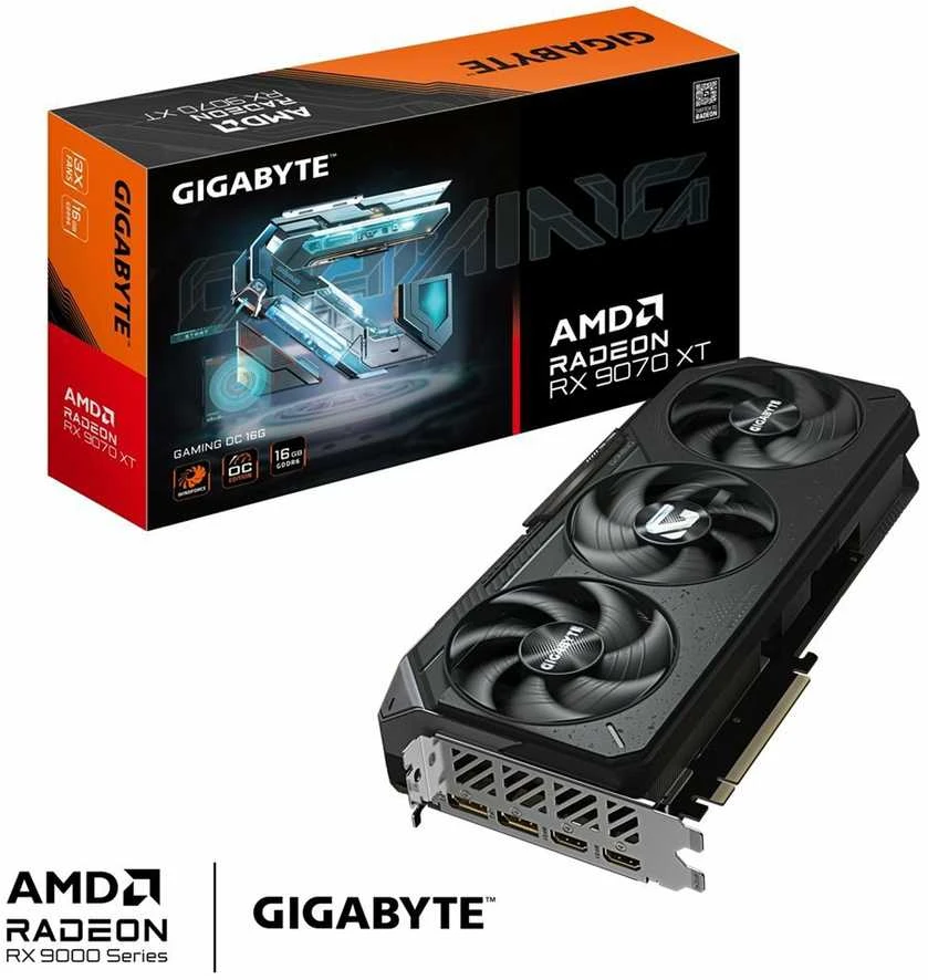 Vaizdo plokštė Gigabyte Radeon RX 9070 XT GAMING OC 16 GB (GV-R9070XTGAMING OC-16GD)