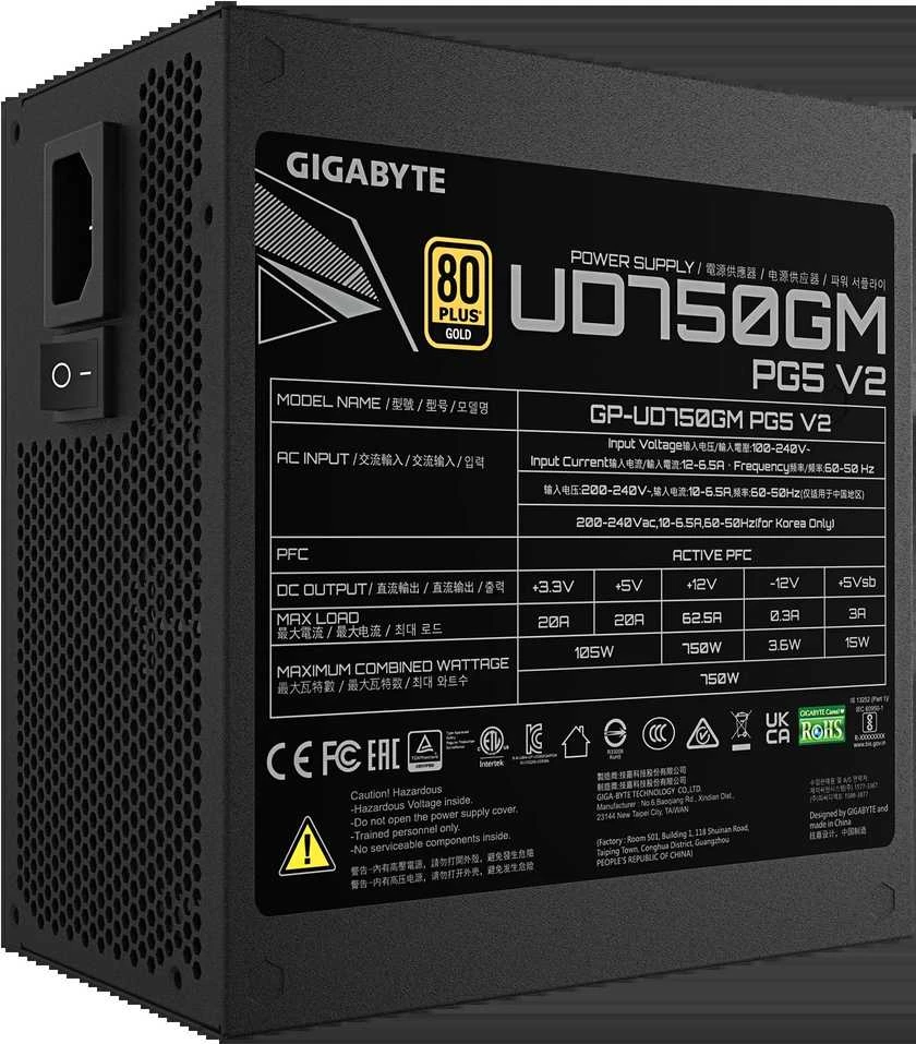 GIGABYTE GP-UD750GM PG5 V2 750W 80+ Gold