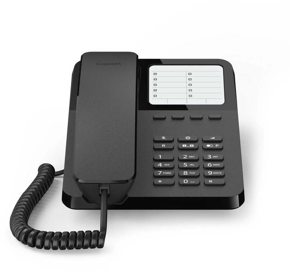Fiksuotas telefonas Siemens Gigaset Belaidis telefonas DESK400 Juodas