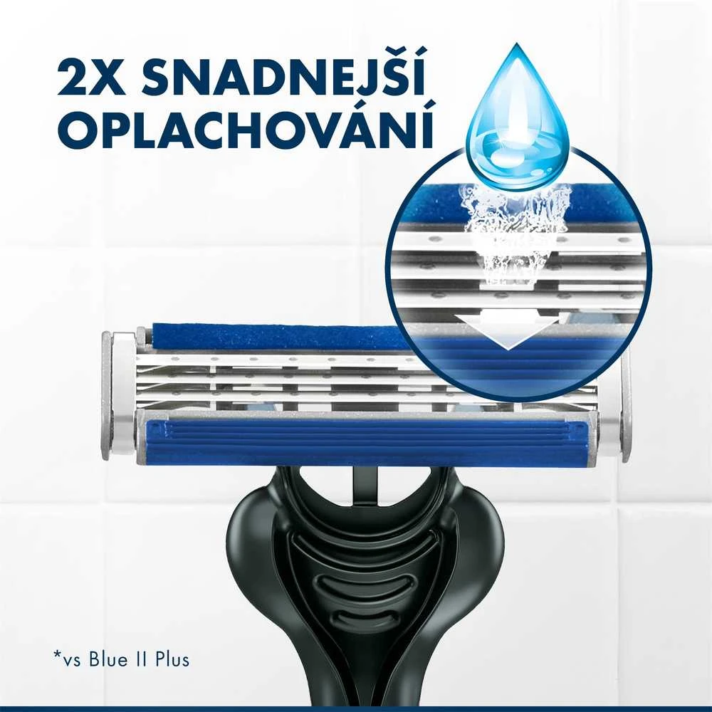 Gillette Disposable razors for men Blue3 Raudona 12 pcs