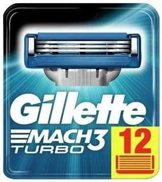 Gillette Mach3 Turbo įdėklai 12 vnt