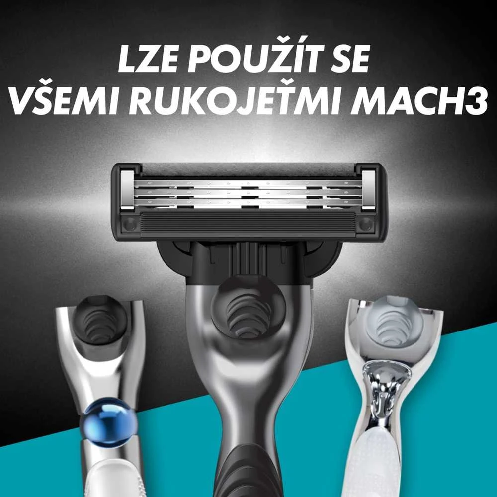 Gillette Mach3 Charcoal pakaitinė galvutė