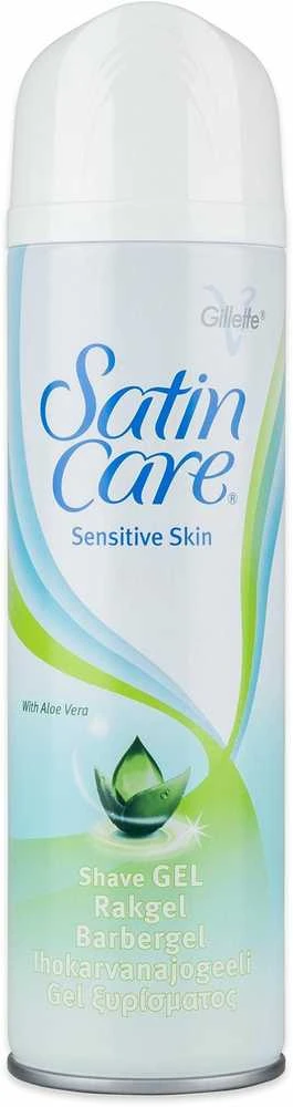 Gillette Venus Satin Care jautriai odai skirtas alijošiaus gelis, 200 ml