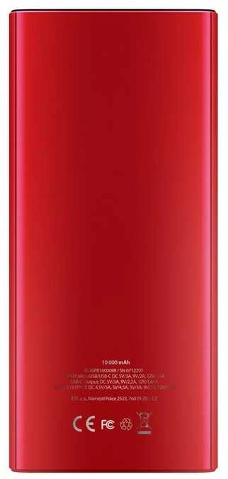 Powerbank GoGEN PB100008R 10000 mAh Raudona (5044)