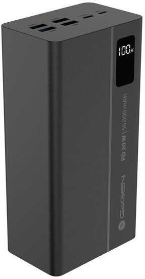 „GoGEN“ 50000 mAh, PB500001, išorinė baterija, juoda