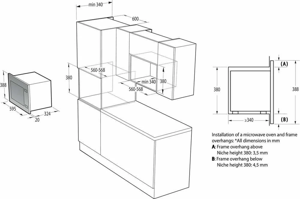 Mikrobangų krosnelė Mikrobangė Gorenje BMI201AG1X