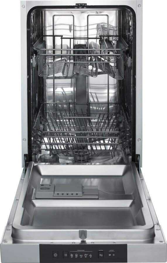 Indaplovė Gorenje Gorenje GI520E15X, Fully built-in, Slimline (45 cm), Standard (80 - 85 cm), Juodas, Sidabrinis, Mygtukai, Cold - Sold without front plate