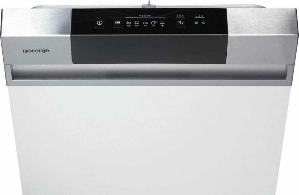 Indaplovė Gorenje Gorenje GI520E15X, Fully built-in, Slimline (45 cm), Standard (80 - 85 cm), Juodas, Sidabrinis, Mygtukai, Cold - Sold without front plate