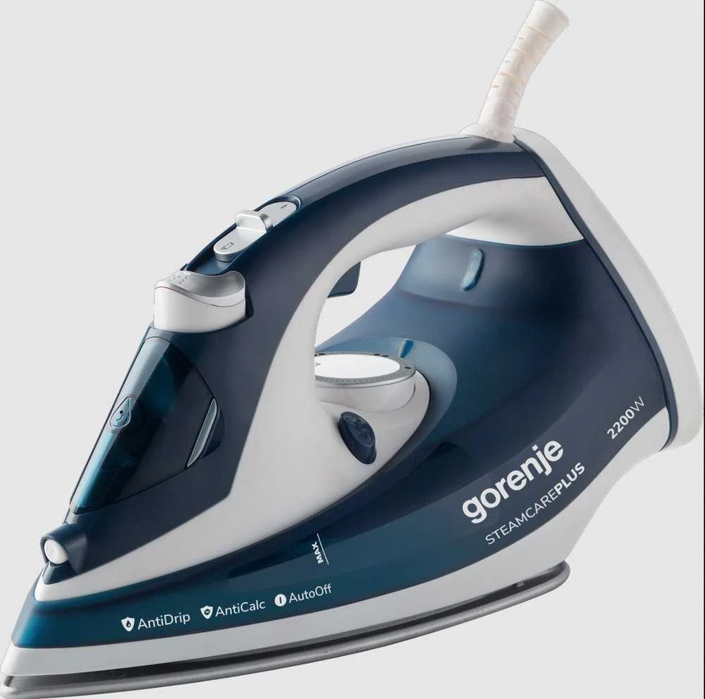 Gorenje | Garų lygintuvas | SIH2200TQC | Garų lygintuvas | 2200 W | Vanduo tank capacity 300 ml | Continuous steam 30 g/min | Steam boost performance 90 g/min | Mėlyna/Baltas