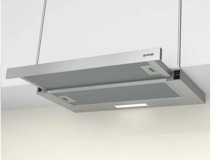 Gartraukis Gorenje | Gaubtas | TH60E3X | Teleskopinis | C energijos vartojimo efektyvumo klasė | Plotis 60 cm | 350 m³/h | Mechaninis valdymas | LED | Inox