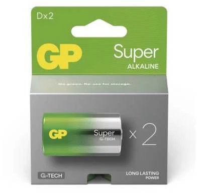 GP Baterija GP Baterija 1x2 GP Super Alkaline 1.5V D Mono LR20 Rel. 03013AETA-B2