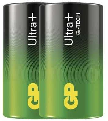 GP Ultra+ LR20 D šarminės baterijos 1.5V, 2 vnt.
