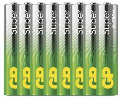 GP Baterija Baterijos - GP Super Alkaline LR03 8Vnt Ilgalaikė Energija