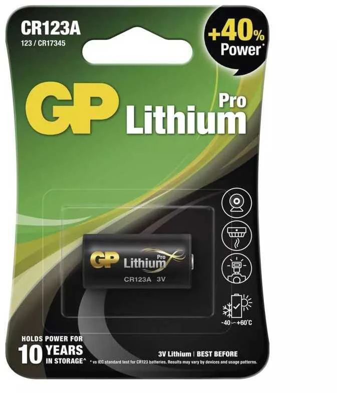  GP Baterija Lithium CR123A - Single-use battery - CR123A - Lithium - 3 V - 1 pc(s) - Juodas