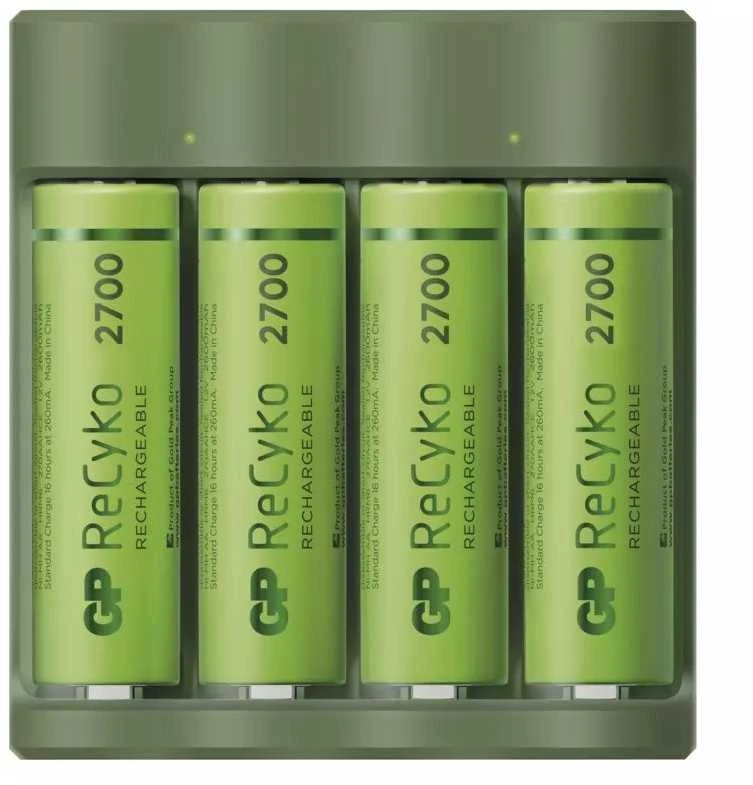 GP Everyday B421 4× AA ReCyko 2700 USB akumuliatorių įkroviklis