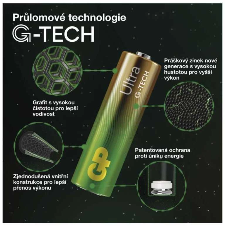 GP Ultra AA baterija su G-TECH technologija