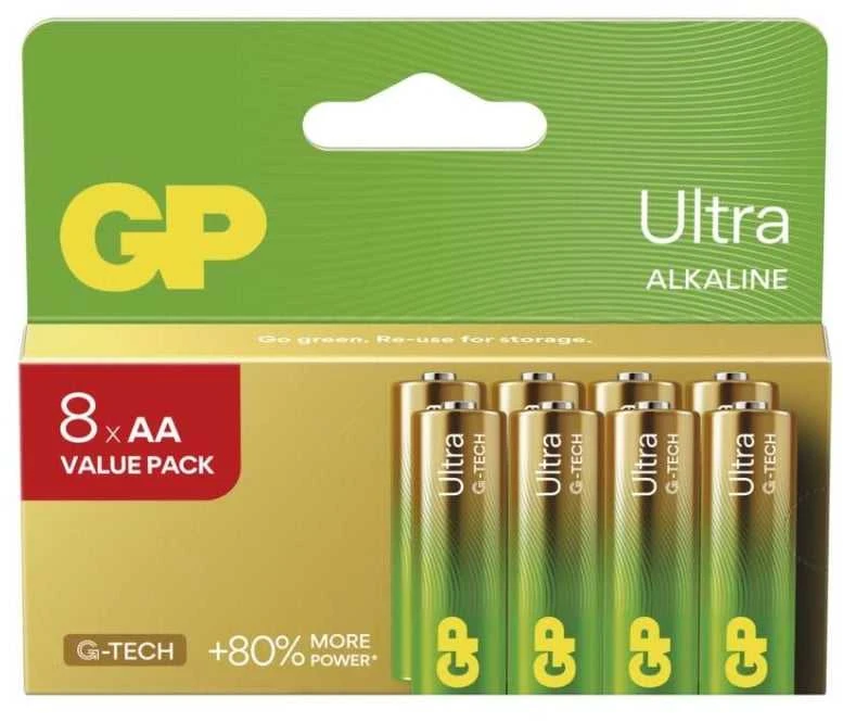 GP Ultra AA alkaline batteries (LR6), 8 pcs