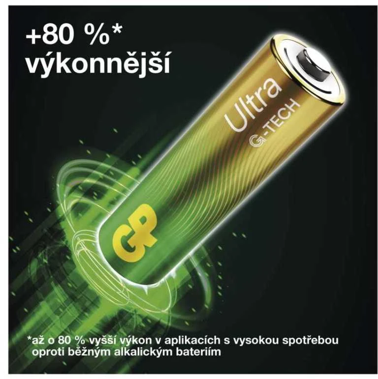 GP Ultra AA baterija su G-Tech technologija