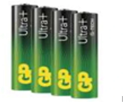 GP Ultra+ vienkartinės šarminės baterijos AAA, 4 vnt. pakuotė