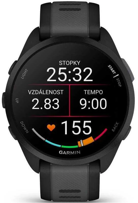 Išmanusis laikrodis Garmin Forerunner® 165 Juodos / pilkai melsvos spalvos