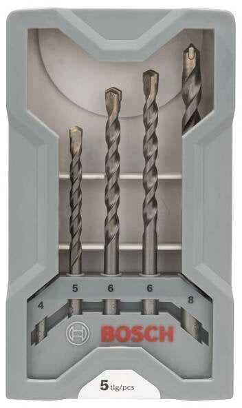 Grąžtas Bosch 5 Sidabrinis Percussion kompl X-Pro Line, 4,5,6,6,8mm